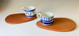 lunch set blue and white